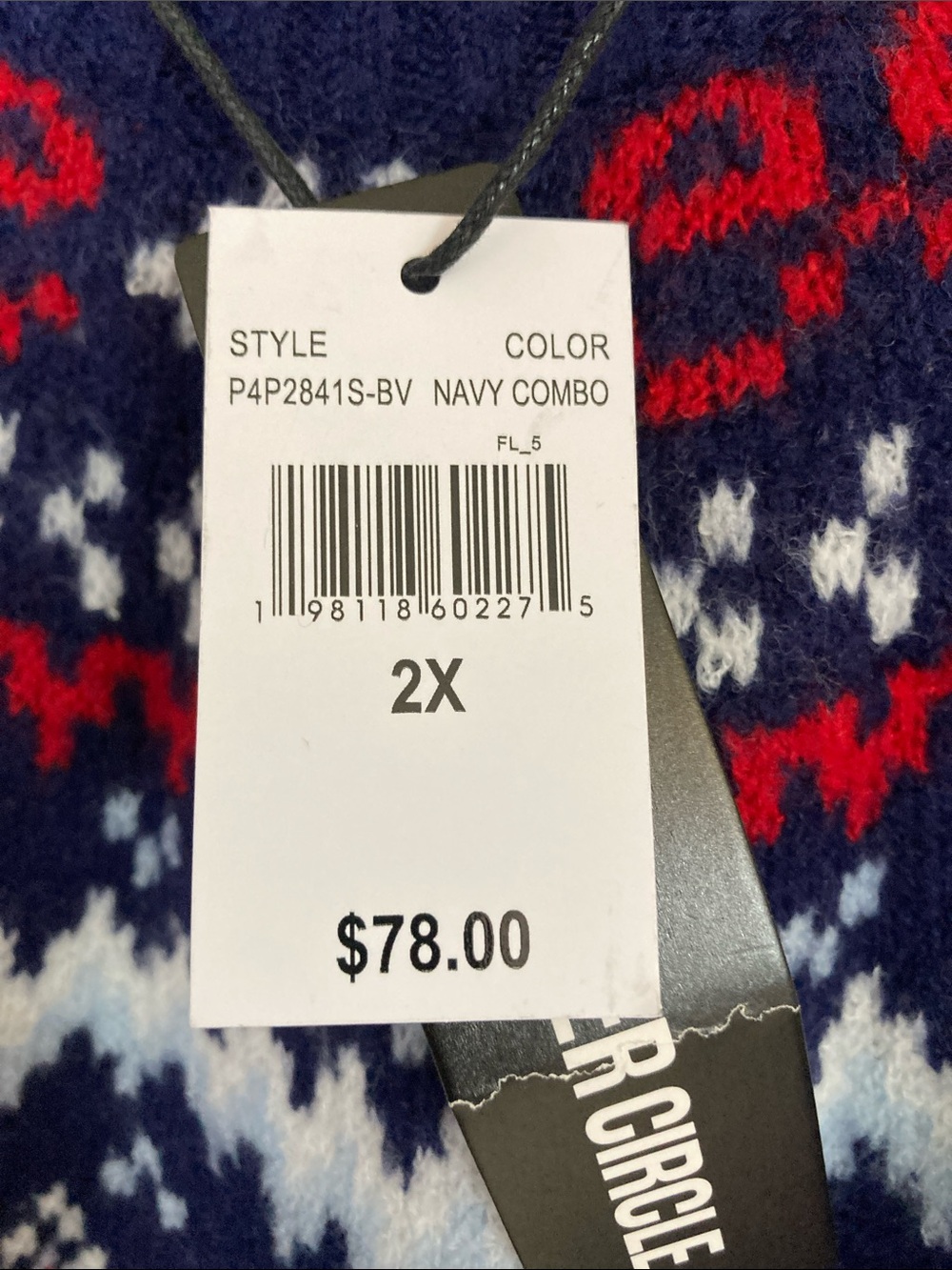 Inner circle crewneck sweater with fair isle like print casual business size 2X - Picture 7 of 16